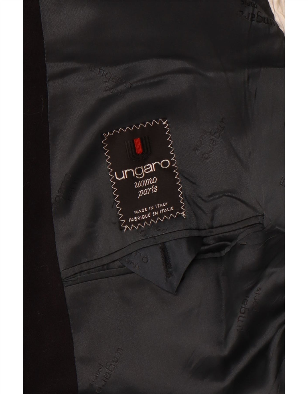 UNGARO Veste Blazer Double Boutonnage Homme UK 40 Large Bleu Marine