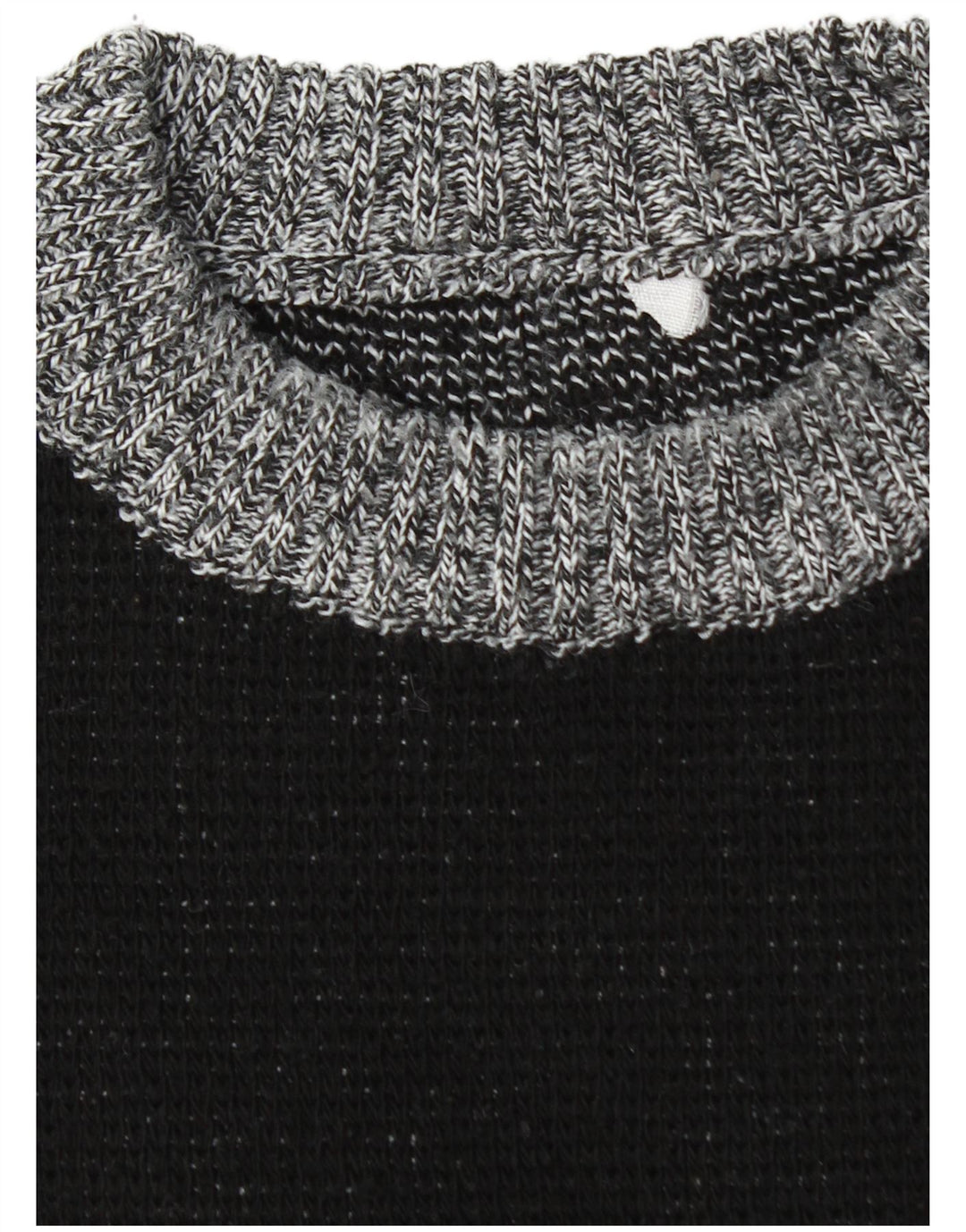 VINTAGE Pull ras du cou pour homme, grand color block gris