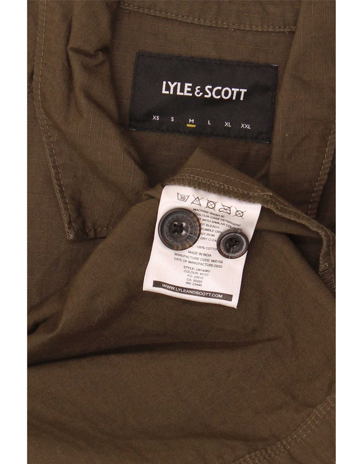 Lyle & Scott Chemise Homme Kaki Moyen Coton