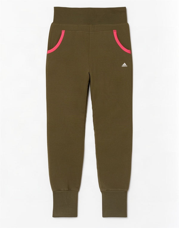 Adidas Pantalon de survêtement pour femme Joggers UK 10 Petit Kaki Coton