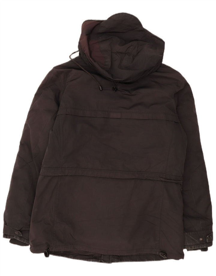 Zara Veste matelassée à capuche pour homme UK 40 Large Noir Polyester