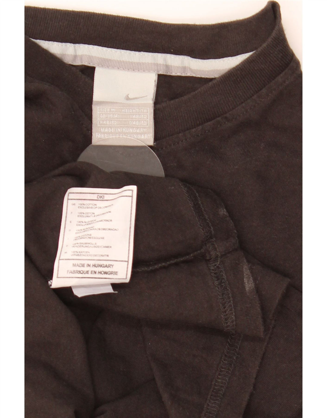 Nike T-Shirt Homme UK 39/41 Coton Noir Moyen