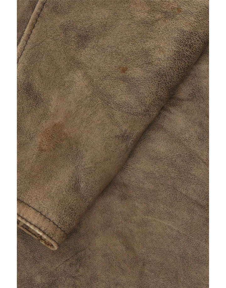 Veste Shearling Femme Vintage IT 46 Grand Gris
