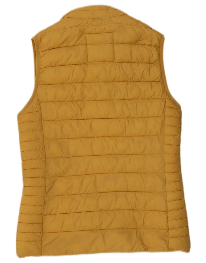 CREW CLOTHING Gilet rembourré pour femme UK 10 Petit Nylon Jaune