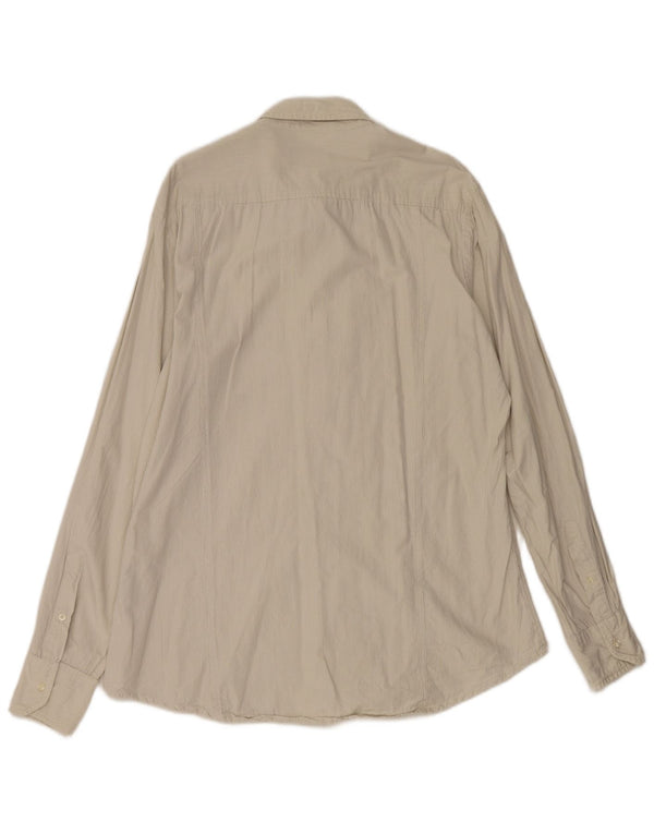 Kappa Chemise Homme 2XL Beige à fines rayures en coton