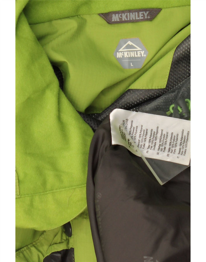 MCKINLEY Veste de pluie à capuche pour homme UK 40 Large Vert Polyamide