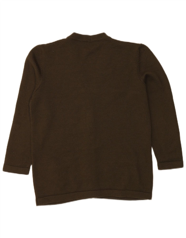 LUISA SPAGNOLI Pull Cardigan Femme UK 18 XL Kaki Laine