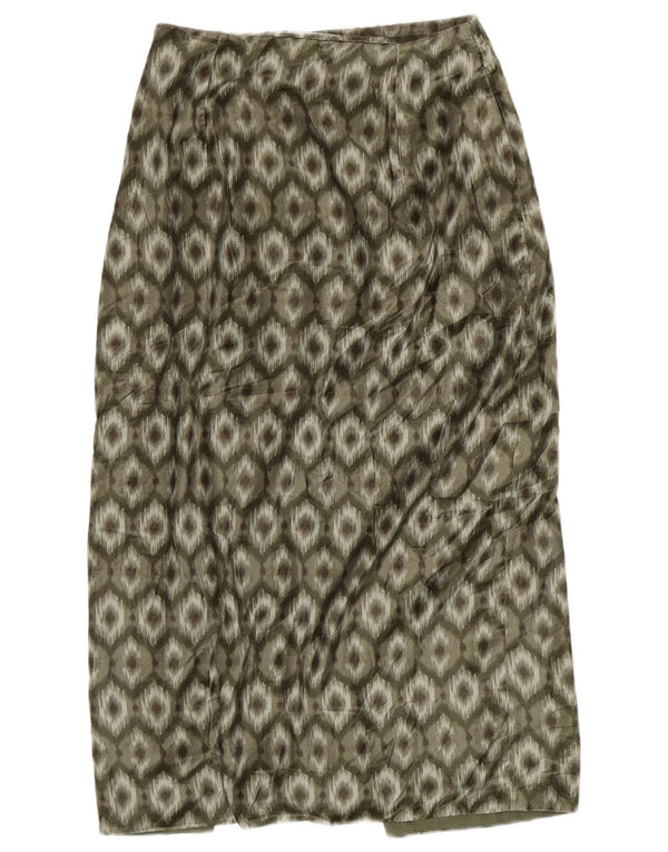 Jupe Midi Femme Zara XS W24 Vert Géométrique