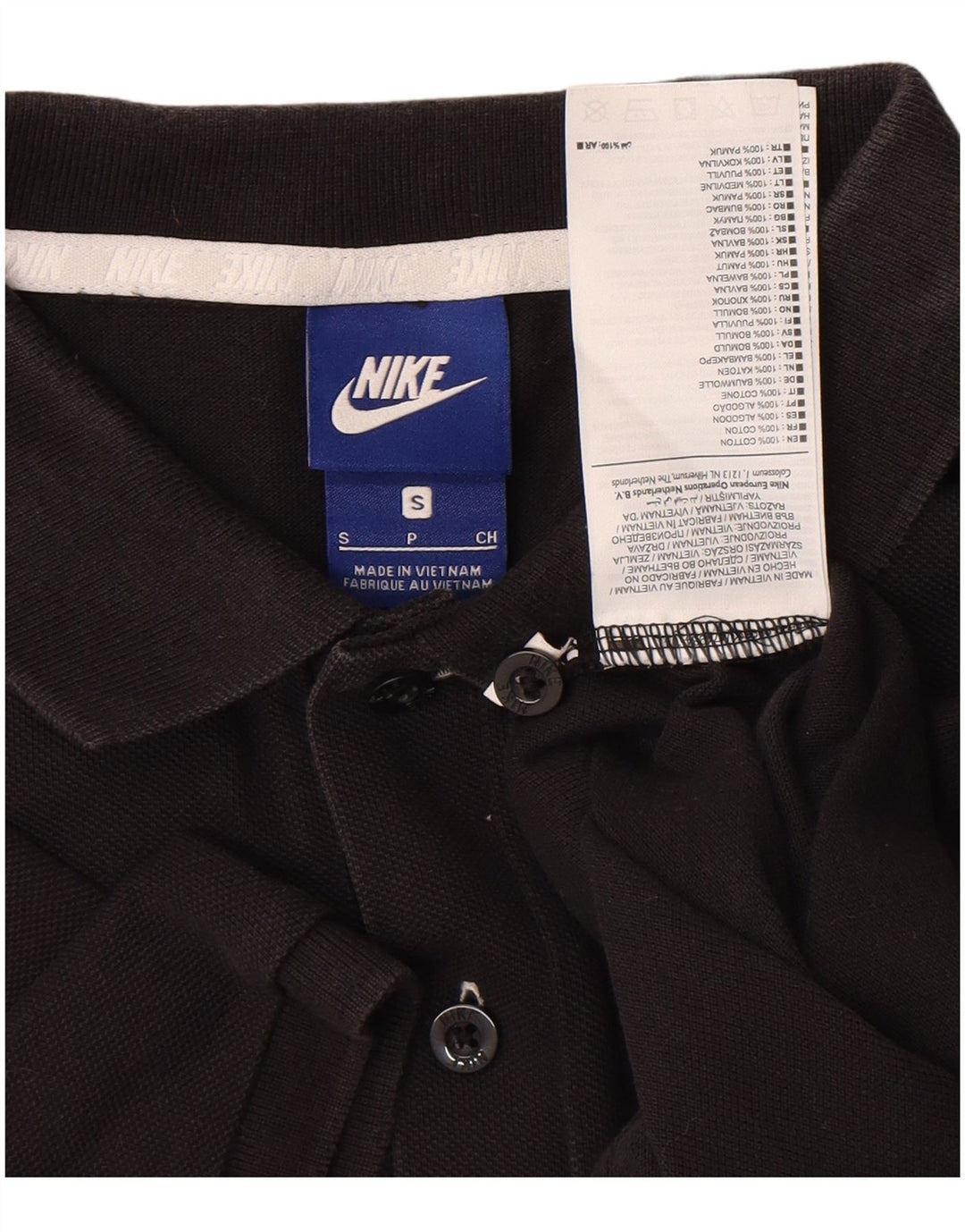 NIKE Polo Homme Petit Noir Coton