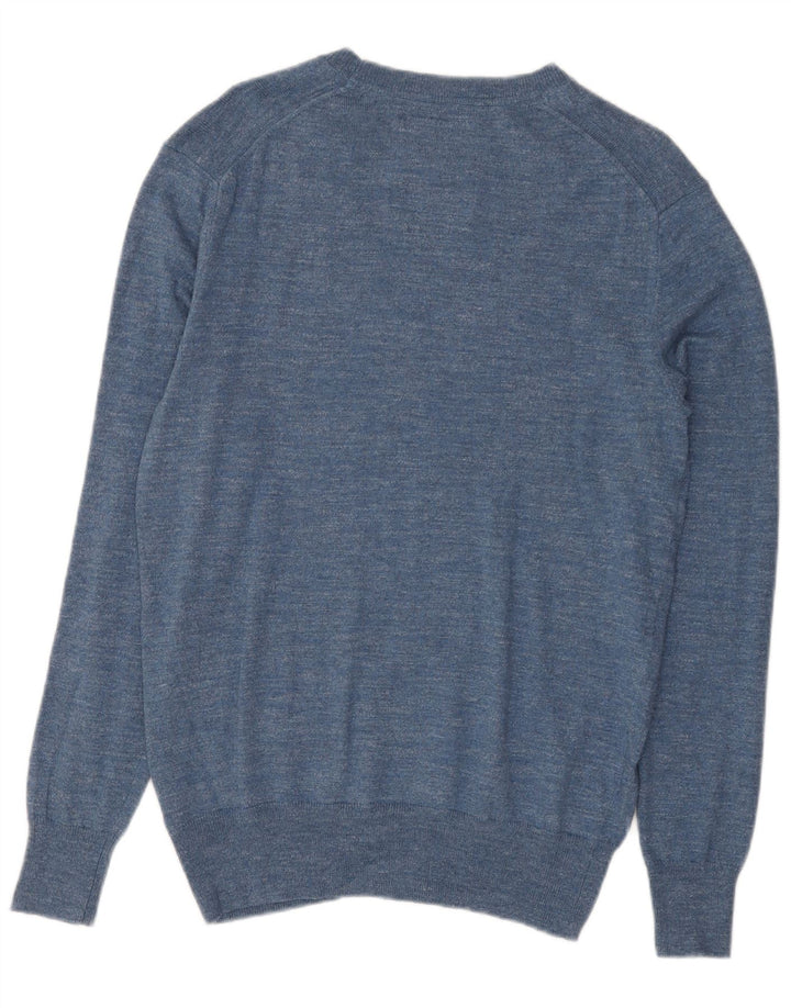 Superdry Pull ras du cou pour homme en coton bleu moyen