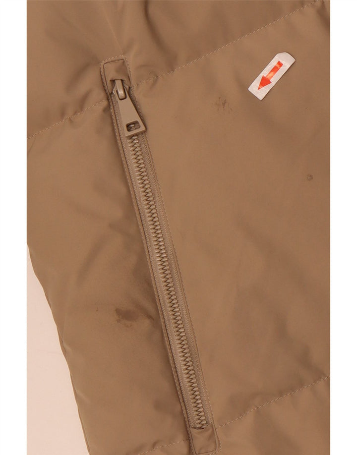 Massimo Dutti Veste matelassée surdimensionnée à capuche pour femme UK 6 XS Beige Polyester