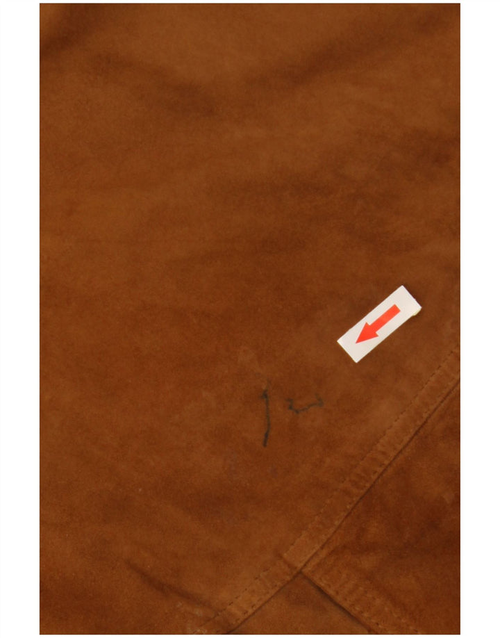 VINTAGE Veste Bomber En Daim Homme IT 52 XL Marron