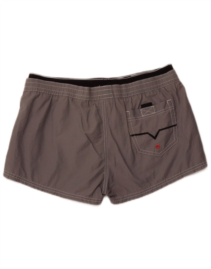 DIESEL Short de Bain Graphique Homme Grand Gris Coton