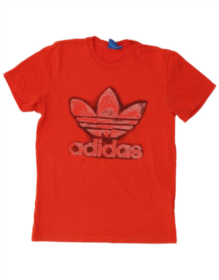 Adidas T-Shirt Graphique Homme Rouge Moyen Coton