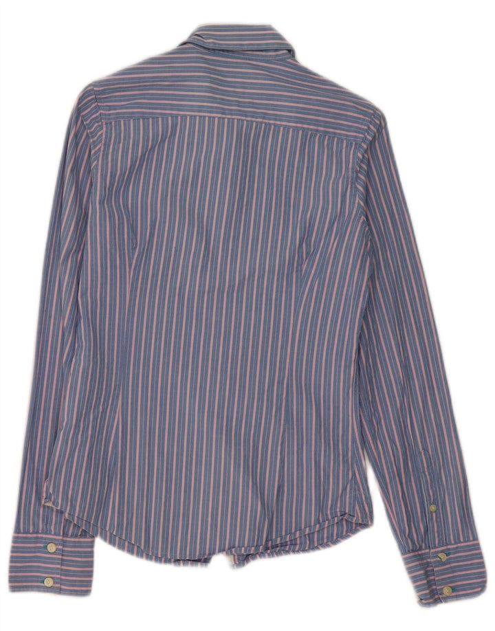 Jack Wills Chemise Femme UK 8 Petit Coton Rayé Bleu