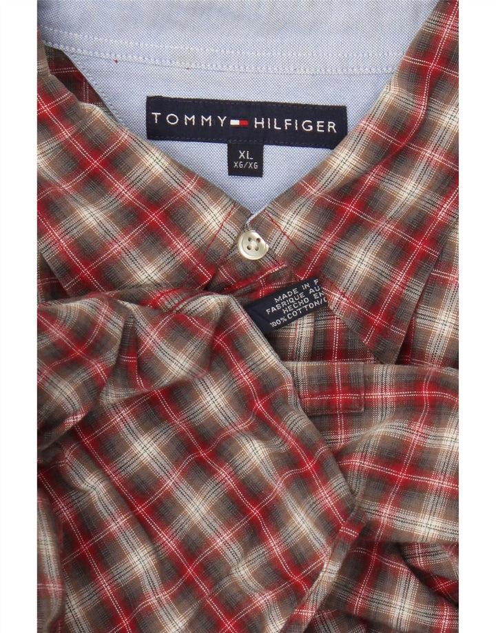 Tommy Hilfiger Chemise Homme XL Rouge Carreaux Coton