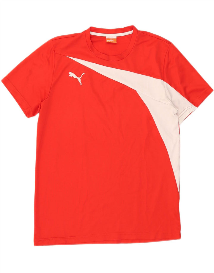 Puma T-Shirt Homme Rouge Moyen Colorblock Polyester