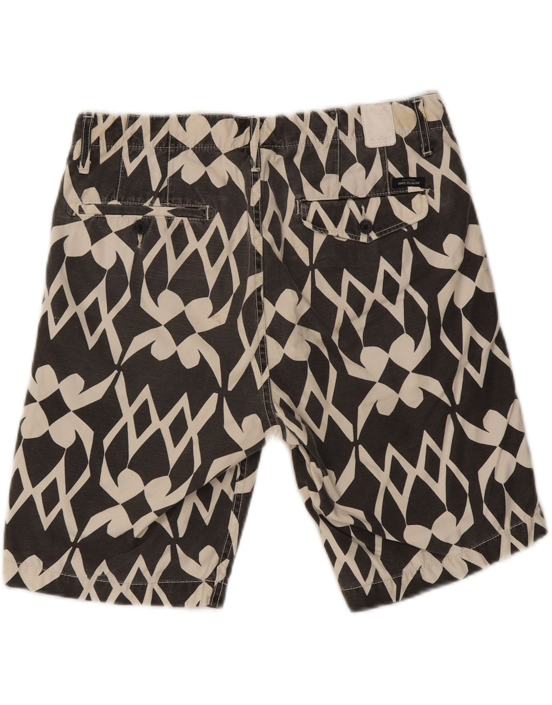 Scotch & Soda Short Chino Homme W30 Coton Géométrique Gris Moyen