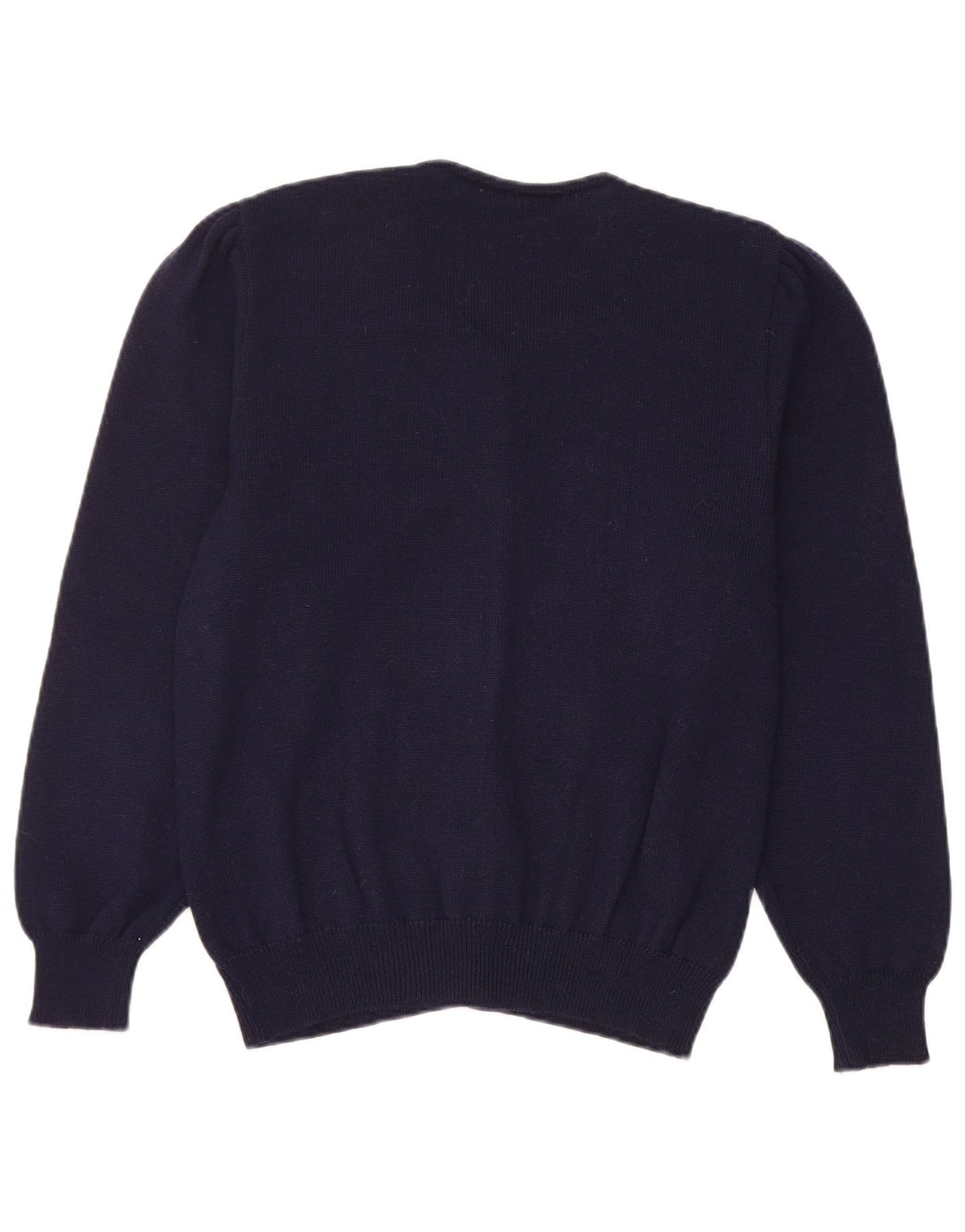 vintage Femme Cardigan Pull UK 14 Bleu Marine Moyen