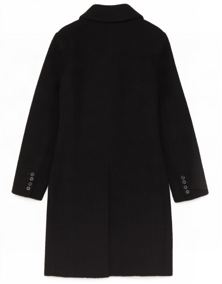 Benetton Pardessus Femme IT 44 Laine Noir Moyen