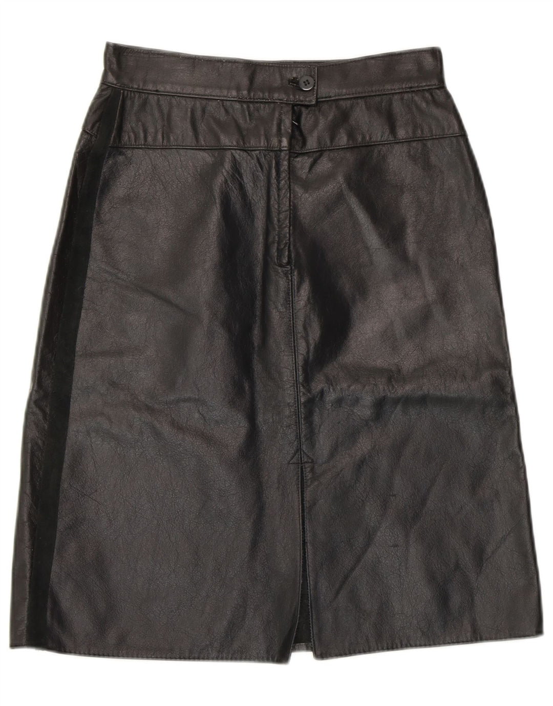 VINTAGE Jupe en cuir femme W26 Petit Noir