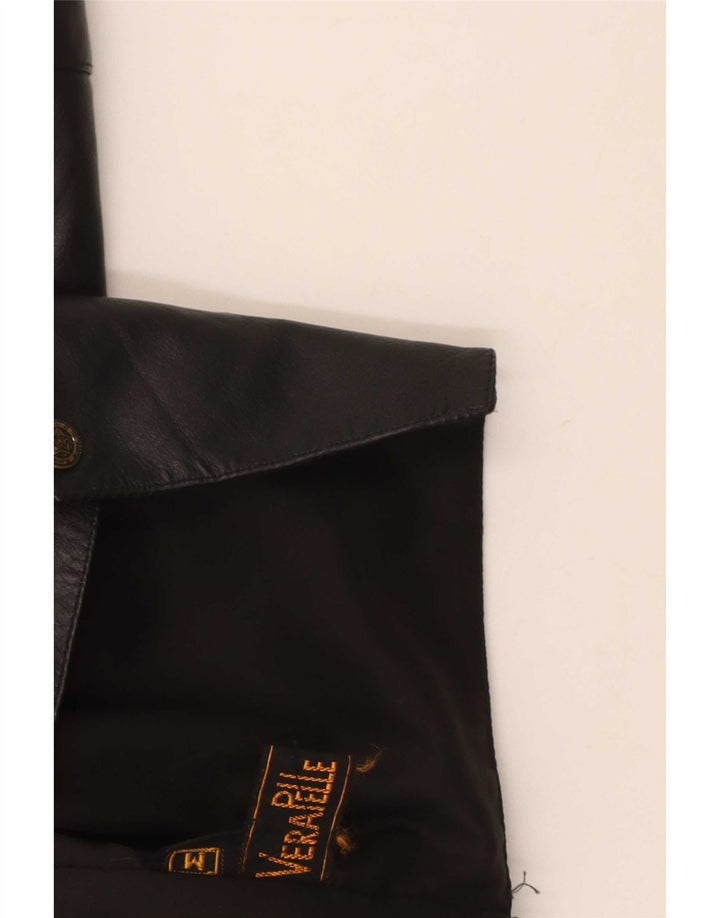 gilet en cuir homme vintage noir moyen