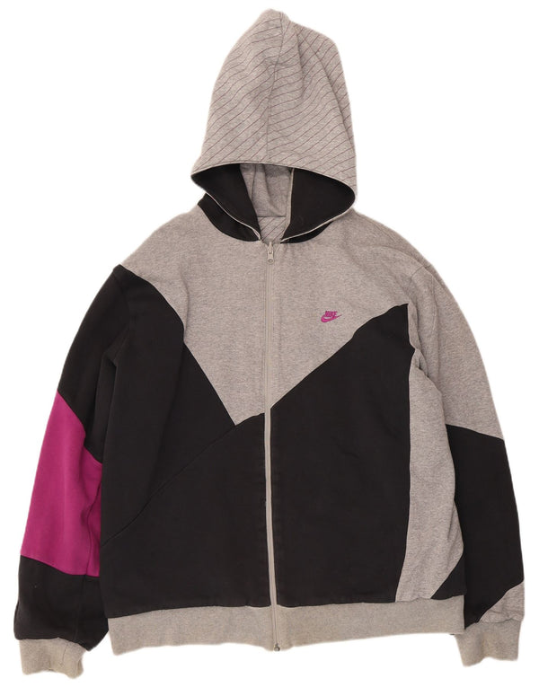 Nike Pull à capuche zippé pour homme UK 42/44 Large Multicolore Colourblock