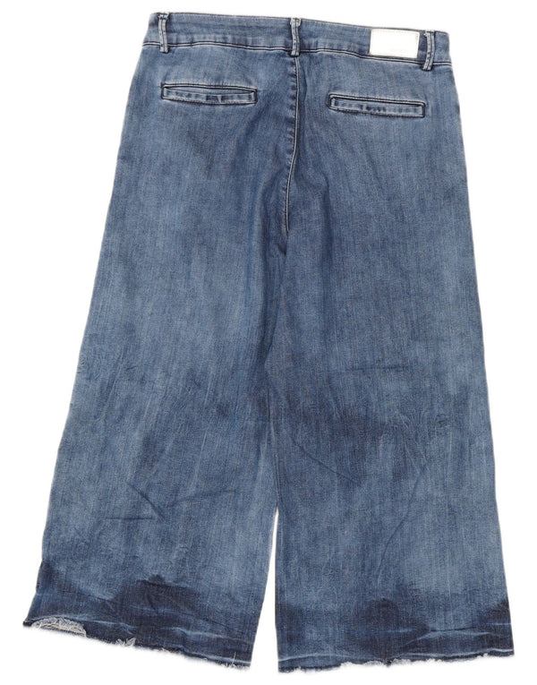 Diesel Jean Capri à jambe large pour femme UK 14 Medium W30 L20 Bleu