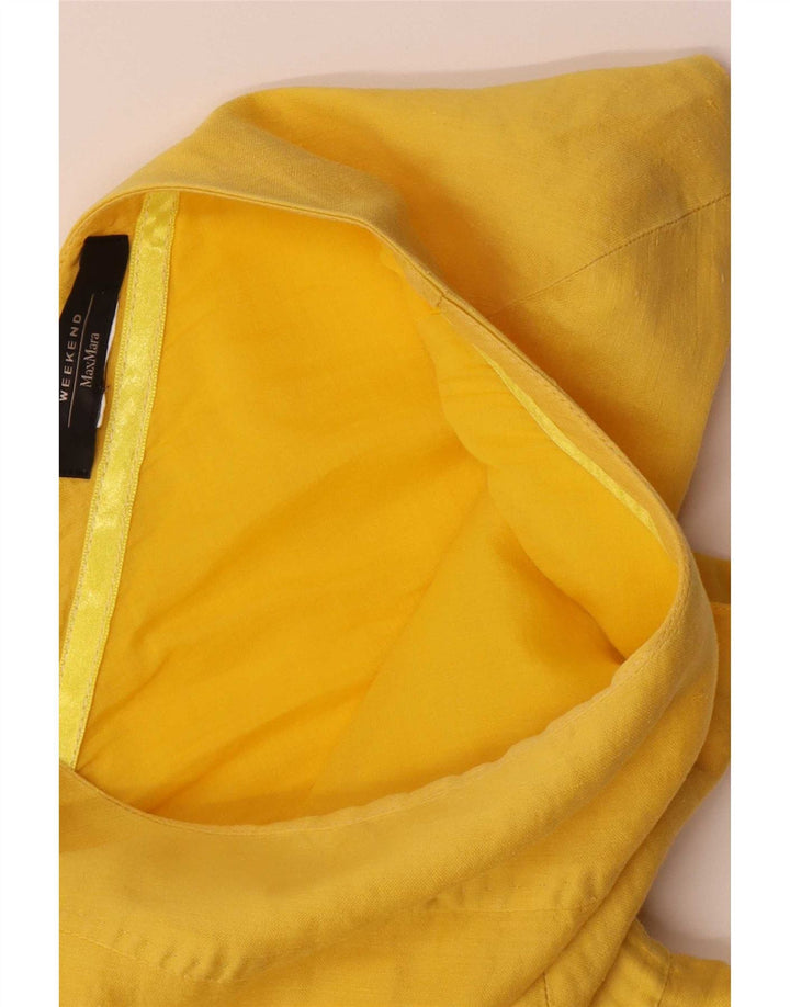 Max Mara Robe trapèze week-end pour femme UK 14 Jaune moyen