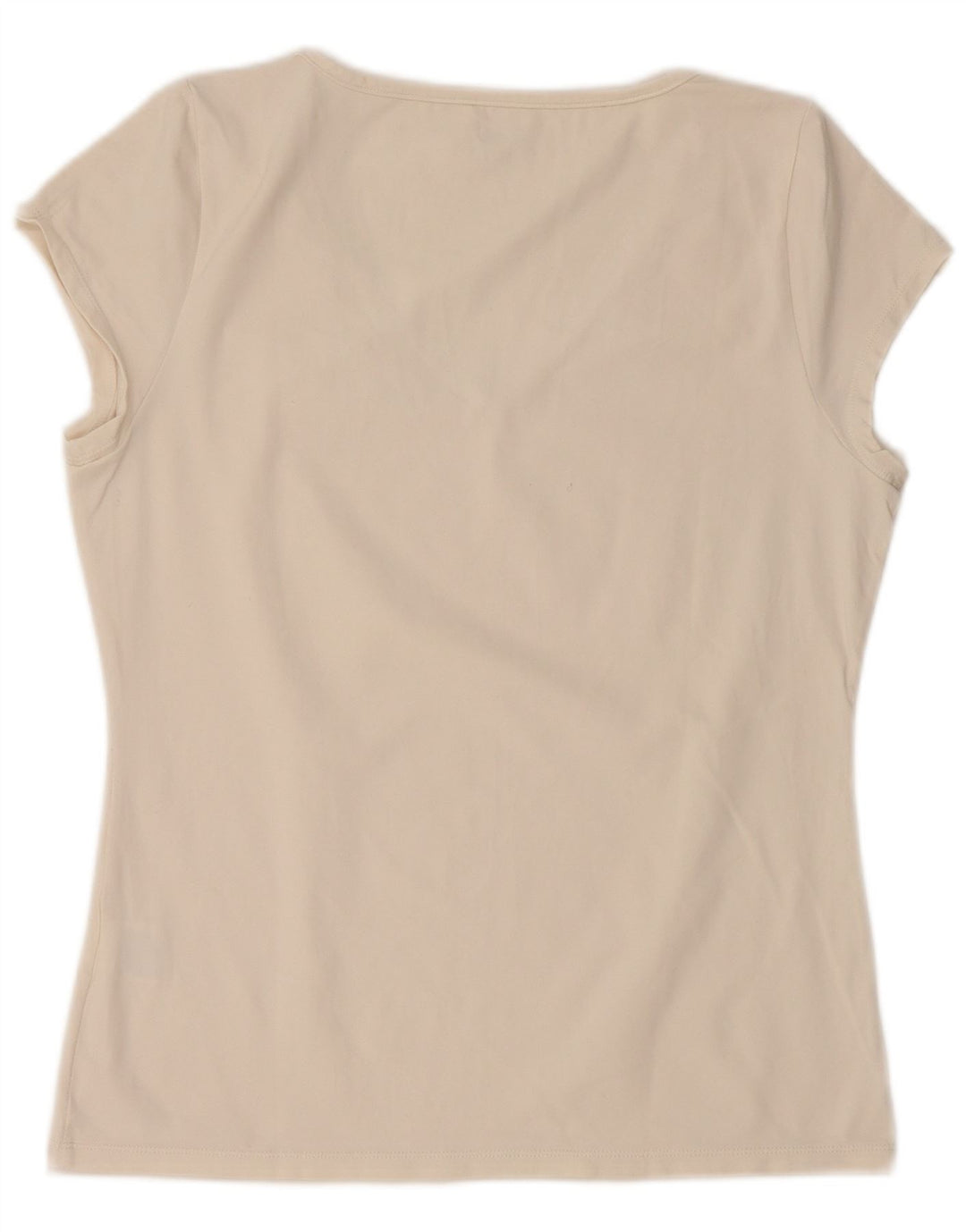 FILA T-Shirt Femme UK 16 Large Off White Nylon