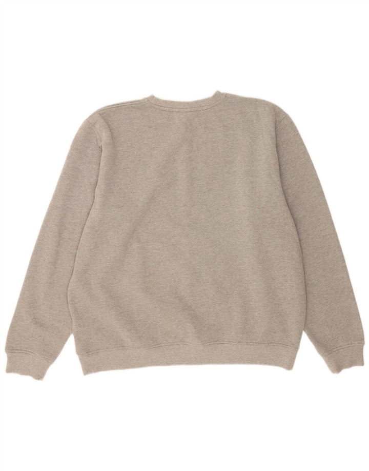 Kappa Sweat-shirt pour homme 2XL Gris Coton