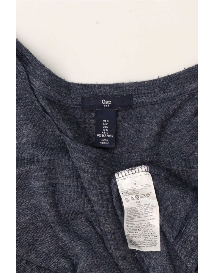 Gap Haut Oversize Femme Manches Longues UK 10 Petit Bleu Marine Polyester