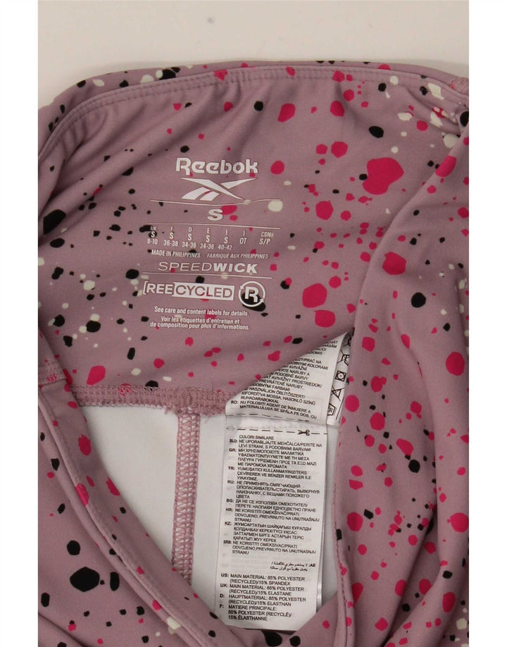Reebok Legging Speedwick Femme FR 8/10 Petit Rose Pois Polyester