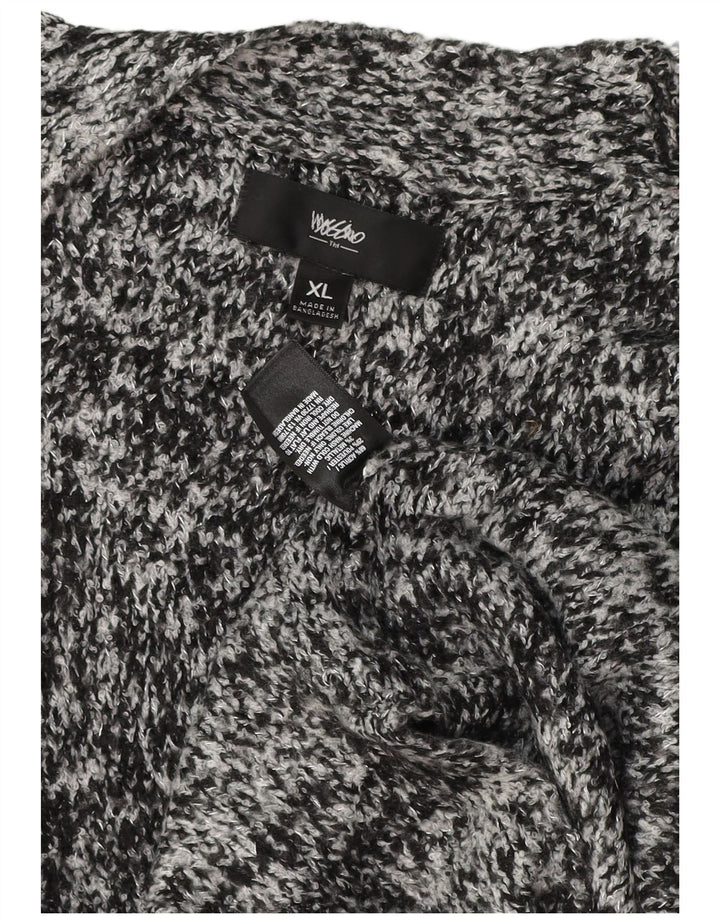 Mossimo Cardigan long pour femme UK 18 XL Acrylique moucheté gris