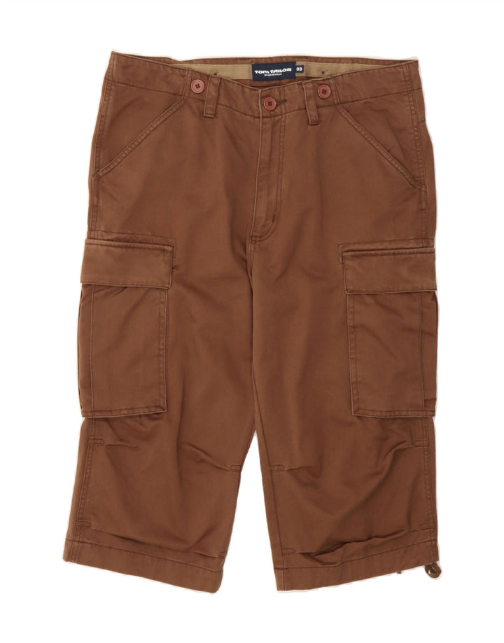 TOM TAILOR Mens Capri Cargo Trousers W33 L18 Brown Cotton Vintage Tom Tailor and Second-Hand Tom Tailor from Messina Hembry 