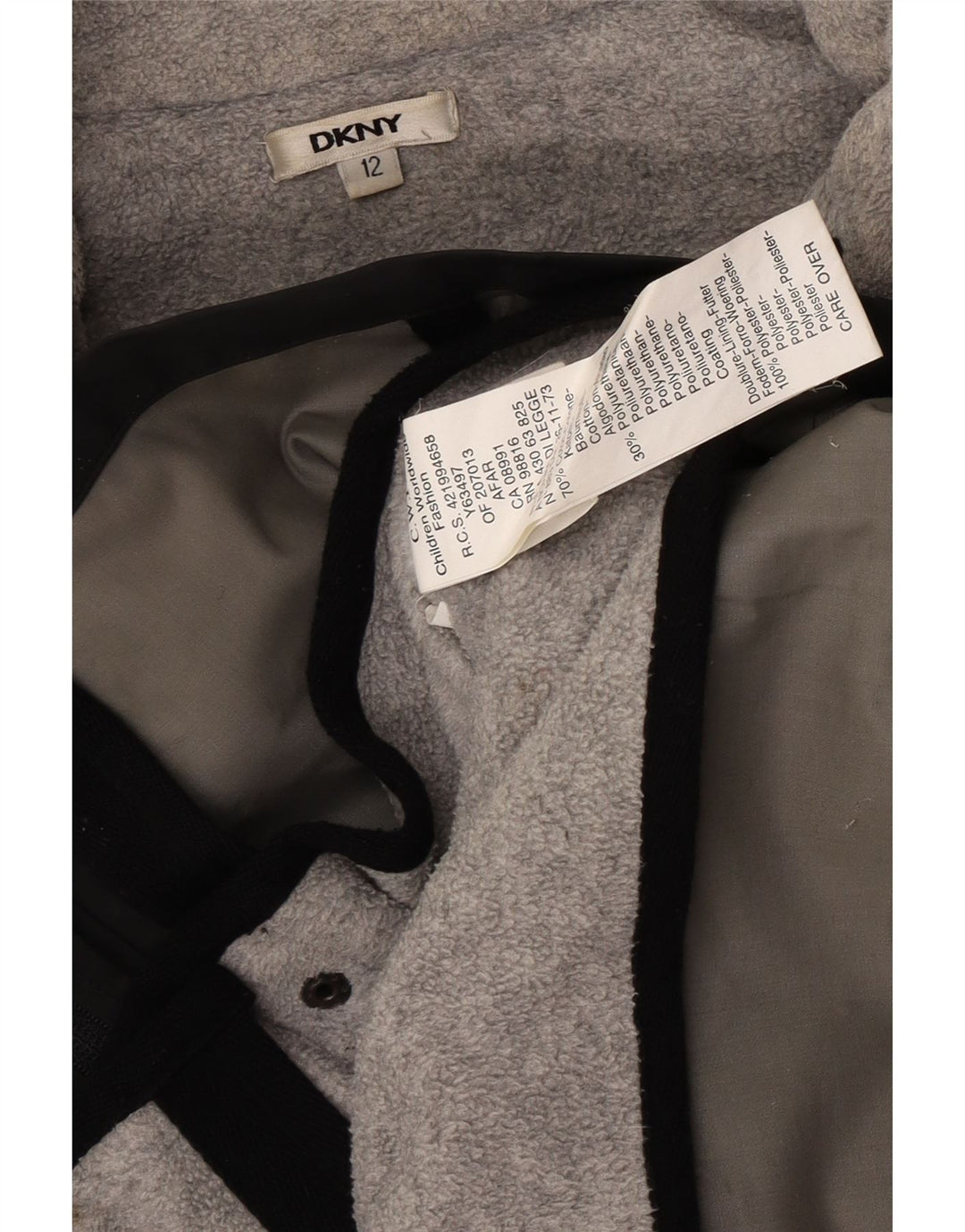Dkny Veste coupe-vent garçon 11-12 ans coton noir