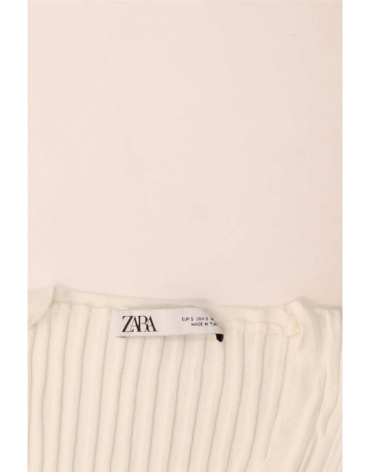 Zara Femme Débardeur UK 8 Petit Blanc
