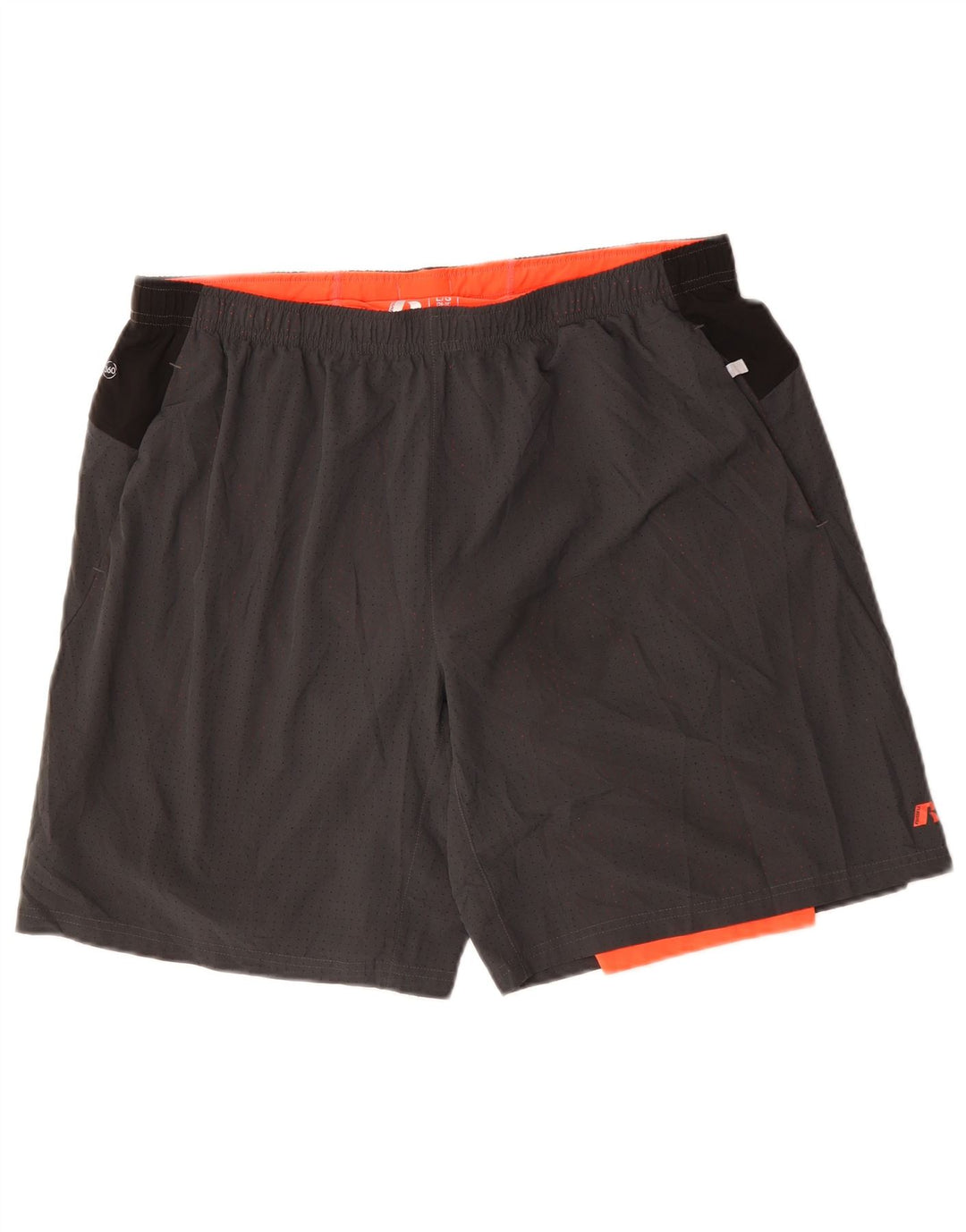 RUSSELL ATHLETIC Short de sport pour homme Large Gris Colorblock