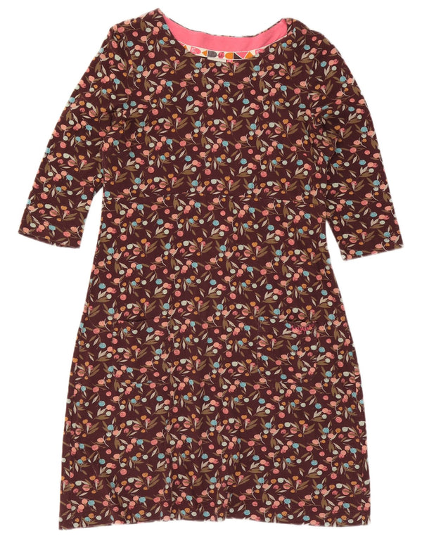 Weird Fish Robe fourreau à manches longues pour femme UK 42 Medium Violet Floral