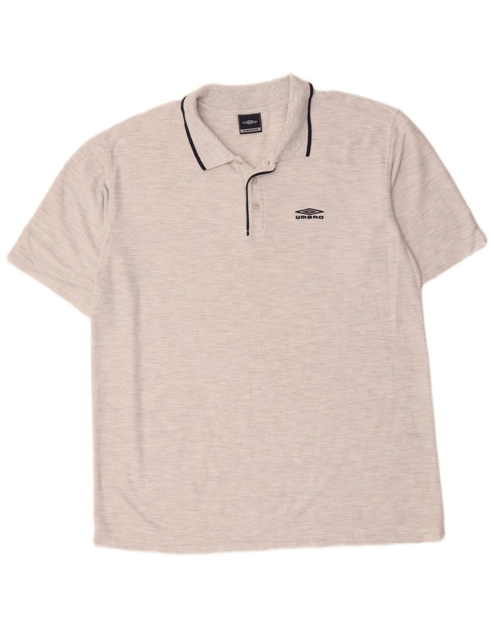 Umbro Polo Homme XL Gris Rayé Coton