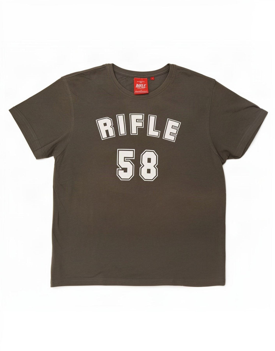 Rifle T-shirt graphique pour hommes, grand, gris