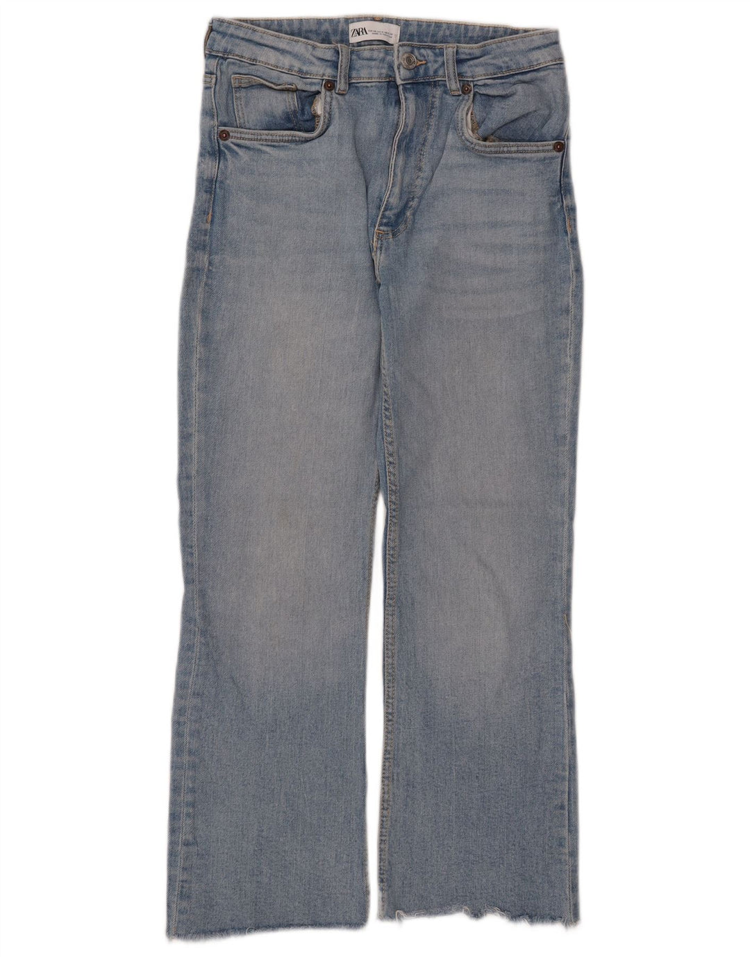 ZARA Jean Bootcut Femme EU 38 Petit W28 L25 Bleu