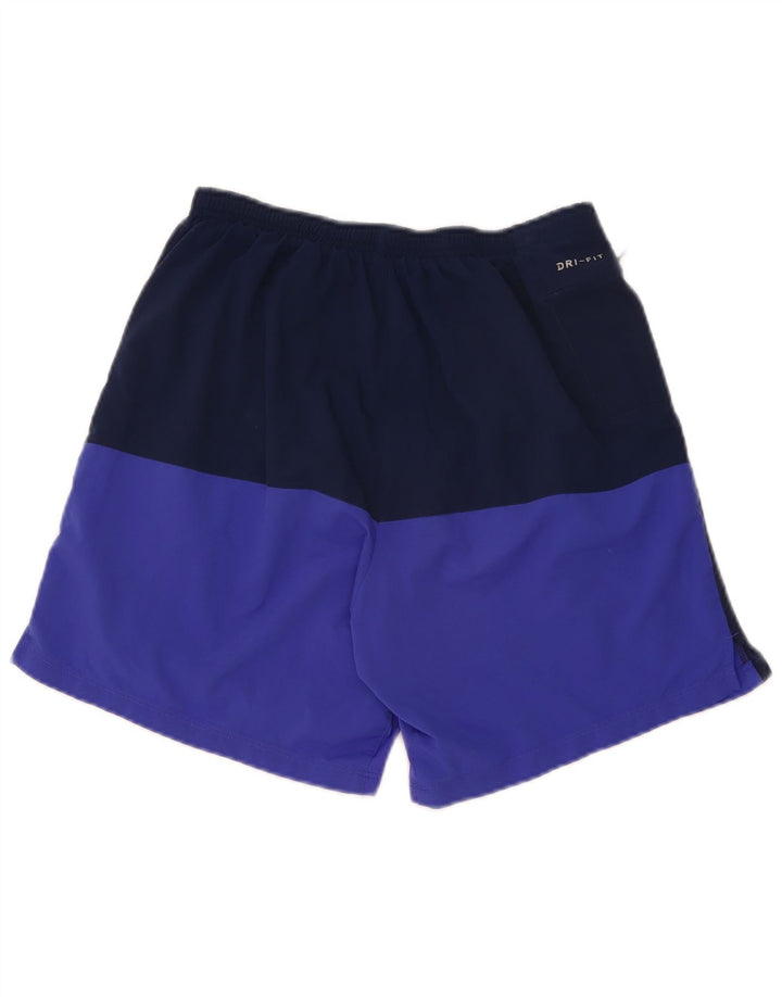 Nike Short de sport pour homme en polyester color block bleu marine moyen
