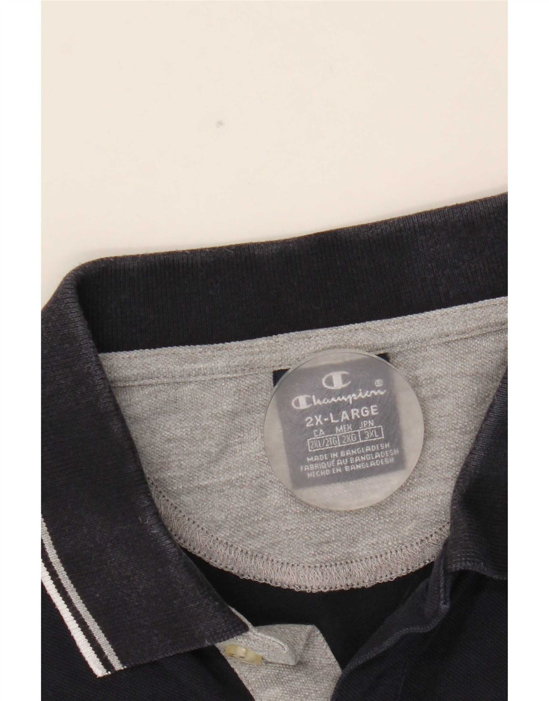 Champion Polo Homme 2XL Bleu Marine Rayé