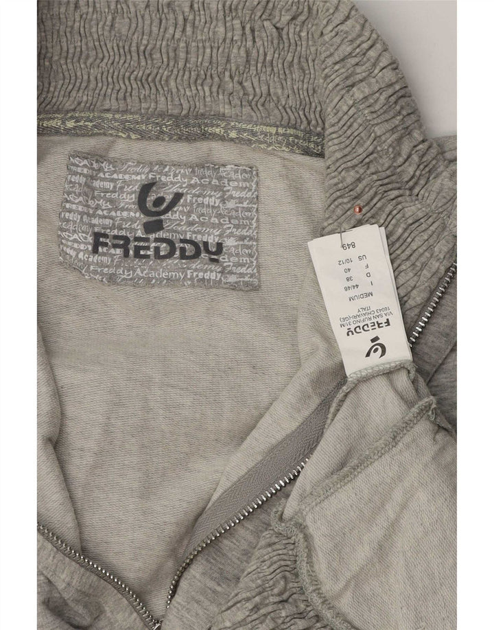 Freddy Veste de survêtement pour homme en coton moucheté gris moyen