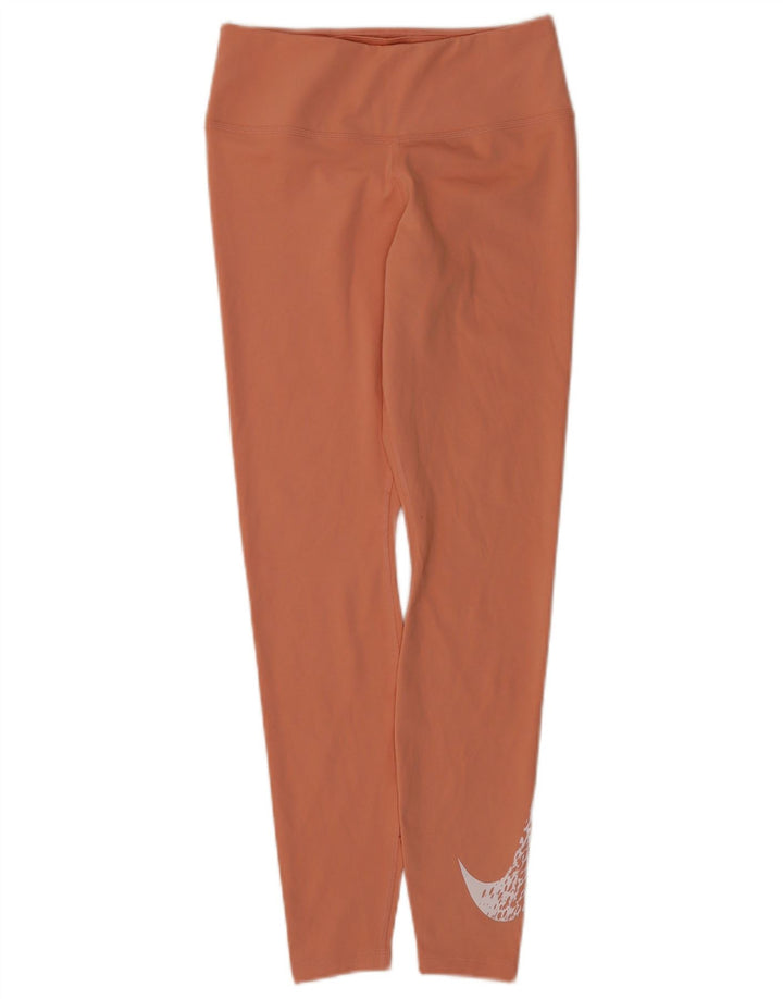 Nike Legging graphique Dri Fit pour femme UK 8 Small Orange Polyester