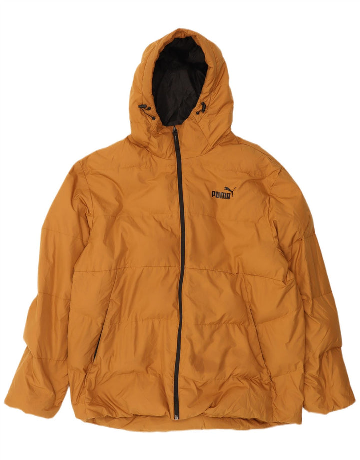 Puma Veste rembourrée à capuche pour homme UK 42 XL Beige Polyester