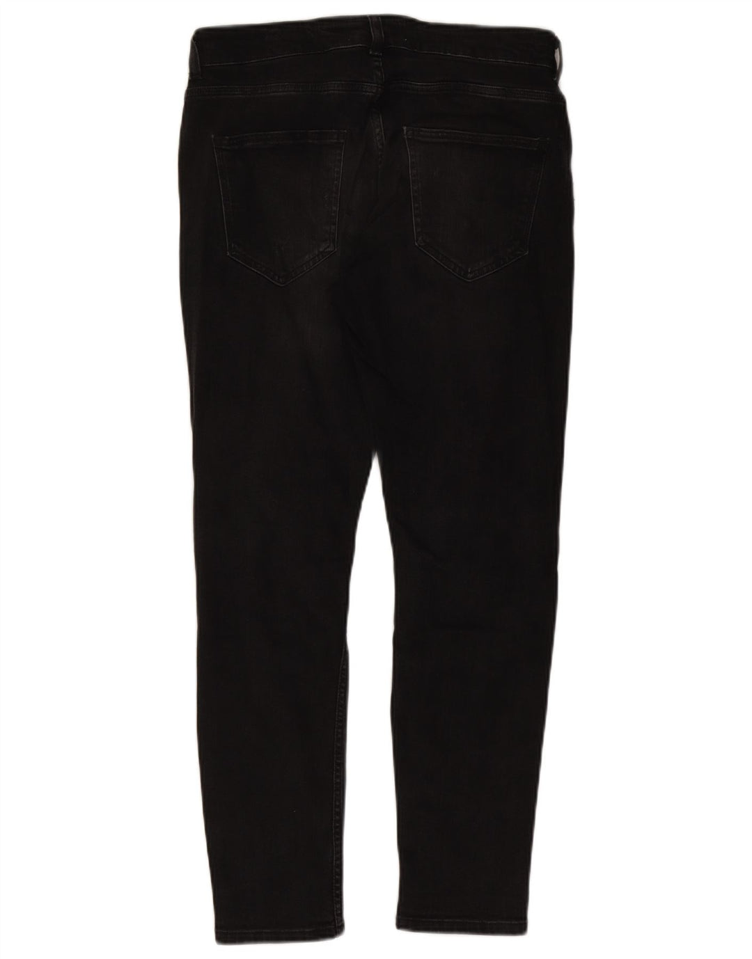 ZARA Jean skinny vieilli pour homme EU 42 Large W32 L28 Noir