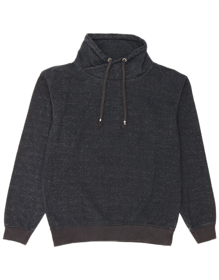 Zara Homme Sweatshirt Jumper Small Bleu Marine Moucheté Coton
