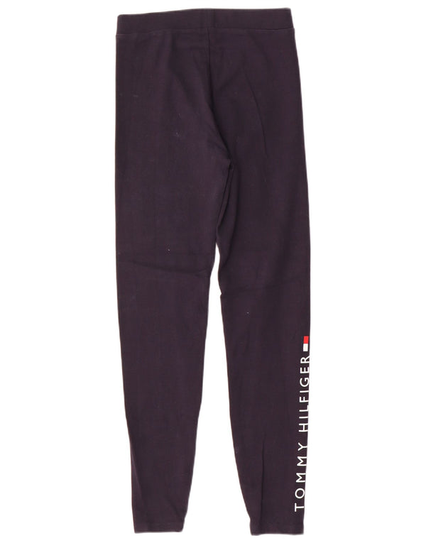 Tommy Hilfiger Leggings graphiques pour femmes UK 10 petit coton bleu marine